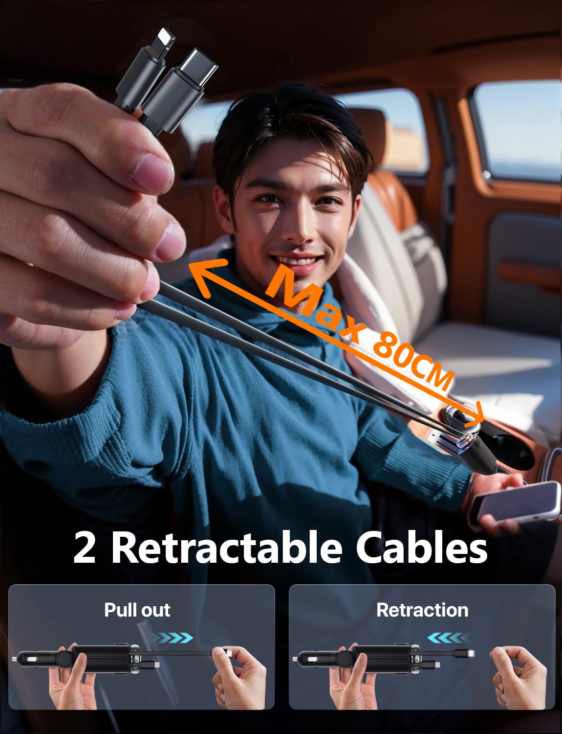 Starlight Retractable Car Charger